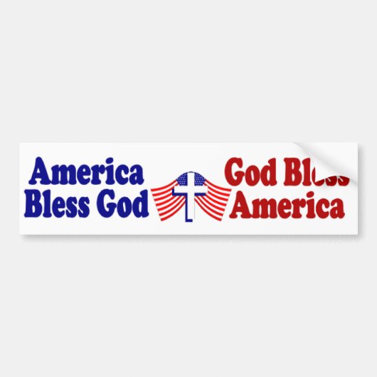 Amerika Bless God.. God zegene Amerika Bumpersticker (Voorkant)