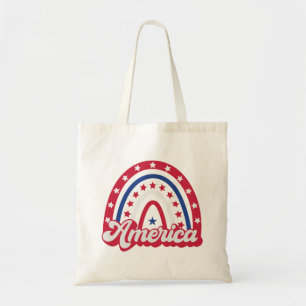 Amerika Boho Regenboog 4 van juli 1776 Tote Bag