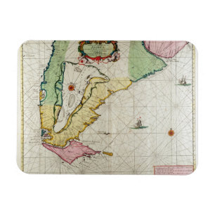 Amerika, bord 17 uit "Le Nouveau et Grand Illumi Magneet