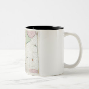 Amerika, bord 17 uit "Le Nouveau et Grand Illumi Tweekleurige Koffiemok