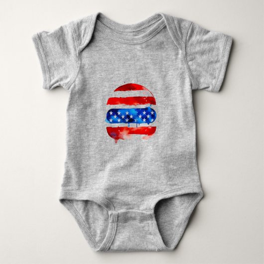 Amerika Burger (Wit Schilderij Nr. 2) Romper (Voorkant)