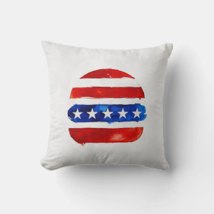 Amerika Burger (Wit Schilderij Nr. 4) Kussen
