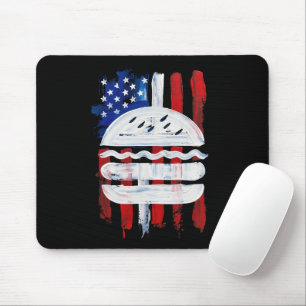Amerika Burger (Zwart Schilderij Nr. 1) Muismat
