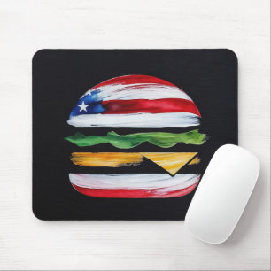 Amerika Burger (Zwart Schilderij Nr. 2) Muismat