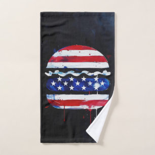 Amerika Burger (Zwart Schilderij Nr. 3) Handdoek