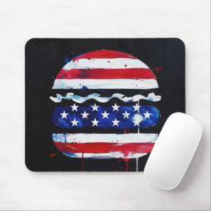 Amerika Burger (Zwart Schilderij Nr. 3) Muismat
