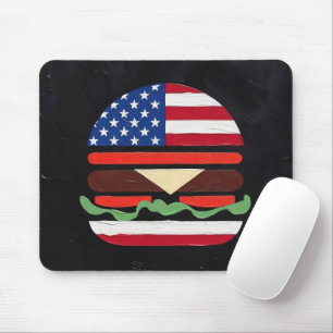 Amerika Burger (Zwart Schilderij Nr. 4) Muismat