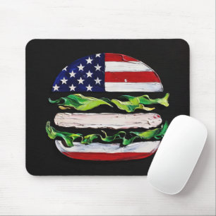 Amerika Burger (Zwart Schilderij Nr. 5) Muismat