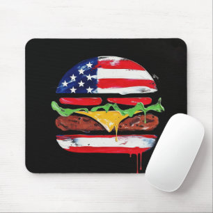 Amerika Burger (Zwart Schilderij Nr. 6) Muismat