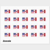 Amerika Canada Ronde Sticker (Vel)