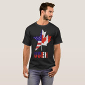 Amerika Canada Vlag Amerikaans Canada Verenigde St T-shirt (Voorkant volledig)
