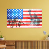 Amerika Canvas Afdruk (Insitu (Woonkamer))