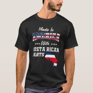 Amerika Costa Ricaanse delen Costa Rica kaart VS v T-shirt