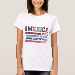 Amerika Dapper, Vrijheid, Onafhankelijkheid Partij T-shirt