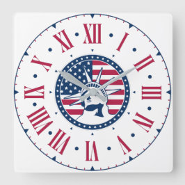Amerika De klokklok op het Vlaamse Wandpalm Vierkante Klok