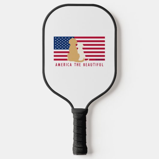 Amerika de mooie hond Pickleball Paddle (Voorkant)