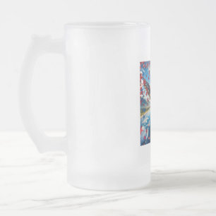 Amerika de prachtige Patriottische Adelaar Frosted Matglas Bierpul