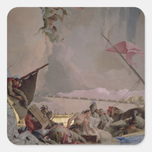 Amerika, detail uit The Glory of Spain II Vierkante Sticker