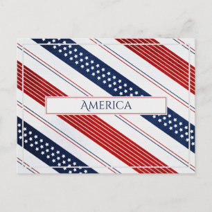 Amerika   diagonaal- en strips briefkaart