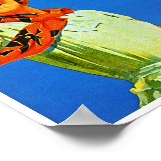 Amerika Dit jaar door RMS Queen Mary Poster (Hoek)