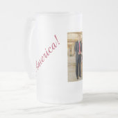 AMERIKA DONALD TRUMP NIET GARANTIE! 5 GLASONTWERP MATGLAS BIERPUL (Voorkant links)