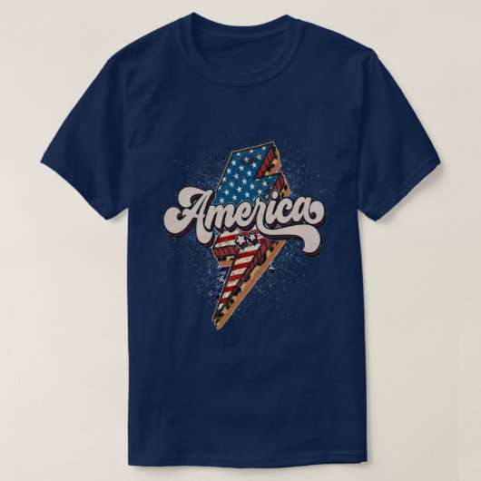 Amerika dondert met de sterren t-shirt (Design voorkant)