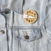 Amerika draait links ronde button 5,7 cm (In situ)