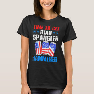  Amerika Drink tijd om Star Spangled T-shirt