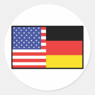 Amerika Duitsland Ronde Sticker