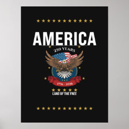 Amerika Eagle Vlag 250ste Verjaardag 1776 2026 Poster