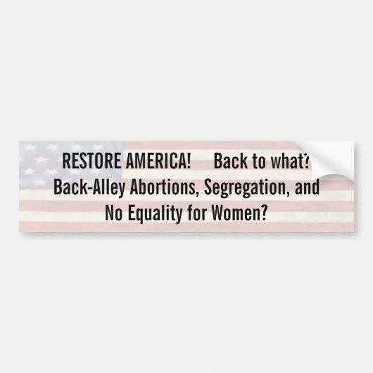 Amerika echt herstellen? bumpersticker (Voorkant)