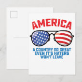 Amerika een land zo geweldig dat zelfs zijn haters uitnodiging briefkaart (Voorkant / Achterkant)