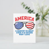 Amerika Een Land Zo Groot Dat Zelfs Zijn Haters He Uitnodiging Briefkaart (Staand voorkant)