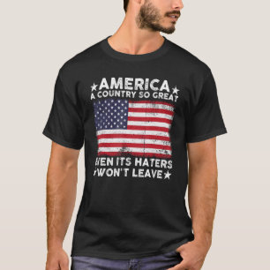 Amerika een land zo groot zelfs de haters zal L T-shirt