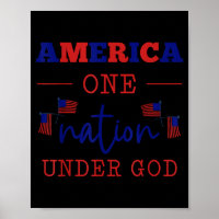 Amerika Eén Natie Onder God Trouw Ontwerp