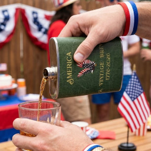 Amerika Een Vintage Brew Eagle 1775 - 2026 Heupfles