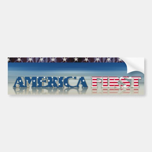 AMERIKA EERST-2 BUMPERSTICKER (Voorkant)
