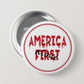 Amerika eerst... ronde button 7,6 cm (Voorkant /achterkant)