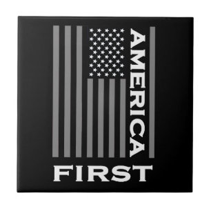 Amerika Eerste Amerikaanse vlag Liefde de VS Trump Tegeltje