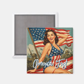 Amerika eerste pin-up meisje magneet (Voorkant / Achterkant)