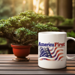 Amerika Eerste sterren en strepen halve tekst Koffiemok