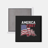 Amerika eerste viering Amerikaanse vlag vierde dag Magneet (Voorkant / Achterkant)