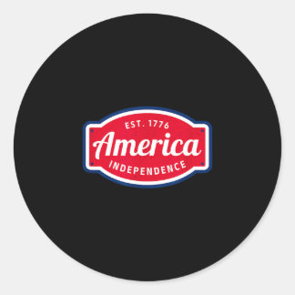 Amerika est 1776 onafhankelijkheid 4 juli ronde sticker