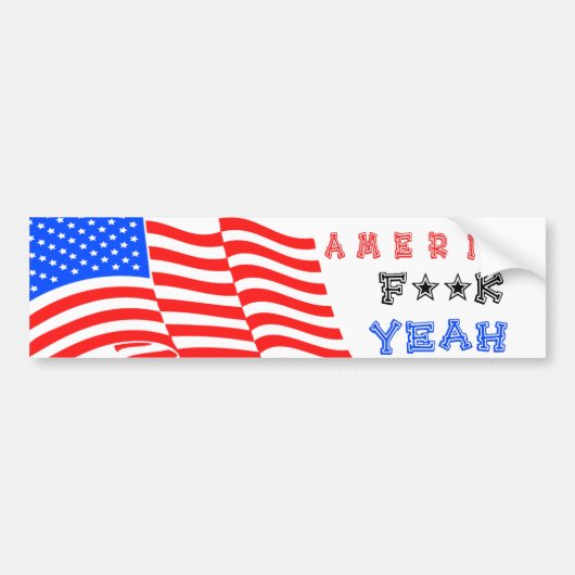 Amerika F**k Ja! Bumpersticker (Voorkant)
