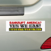 Amerika failliet laten gaan? bumpersticker (Op auto)