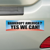Amerika failliet laten gaan? bumpersticker (Op auto)