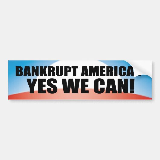 Amerika failliet laten gaan? bumpersticker (Voorkant)