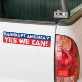 Amerika failliet laten gaan? Ja, dat kunnen we. Bumpersticker (Op Truck)