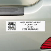 Amerika First Bumpersticker (Op auto)