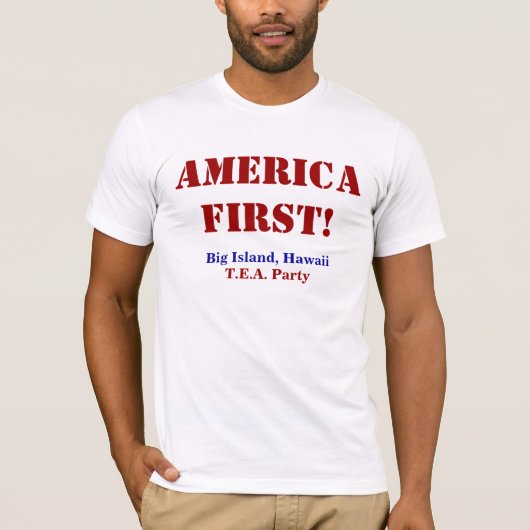Amerika First! T-shirt (Voorkant)
